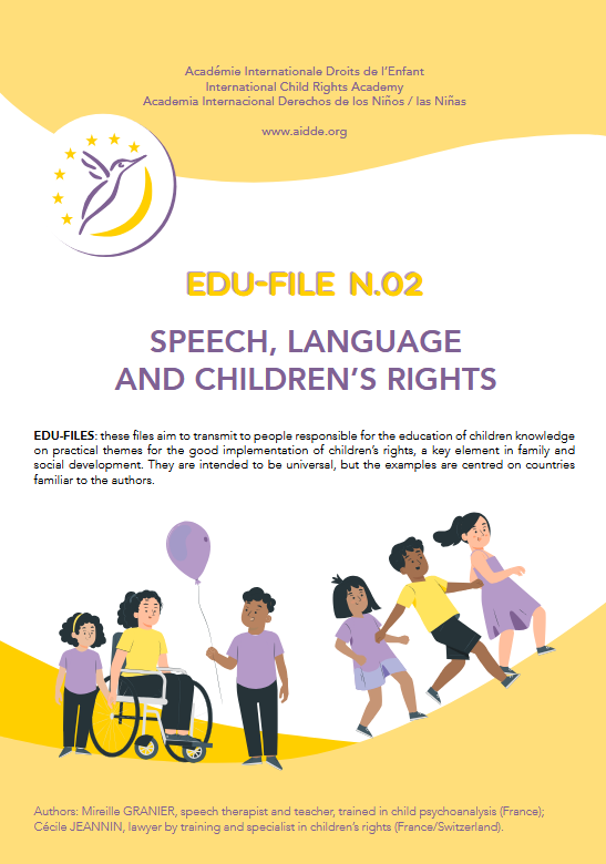 Journal numero 10 TALK AIDDE.org Académie internationale droits de l'enfant- journal sur les droits de l'enfant
