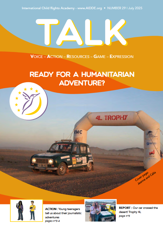 Journal numero 10 TALK AIDDE.org Académie internationale droits de l'enfant- journal sur les droits de l'enfant