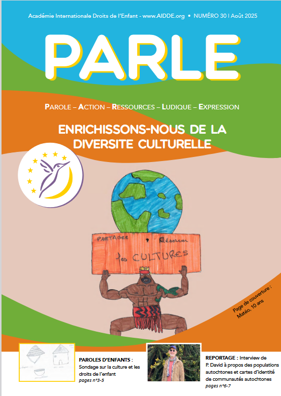 Capture d’écran FRA Journal numero 11 septembre 2023 PARLE AIDDE.org Académie internationale droits de l'enfant- journal sur les droits de l'enfant, genève, suisse. Cliquez ici pour découvrir les nouveaux témoignages des enfants.