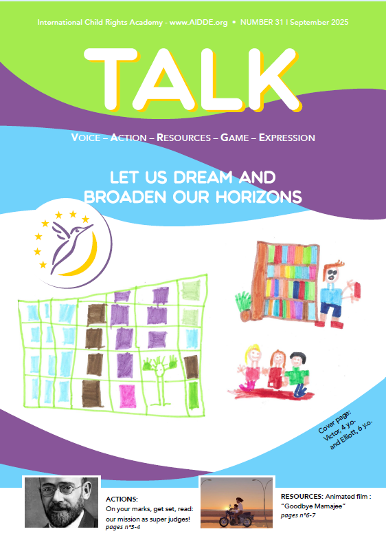 Capture d’écran ENG Journal numero 10 TALK AIDDE.org Académie internationale droits de l'enfant- journal sur les droits de l'enfant
