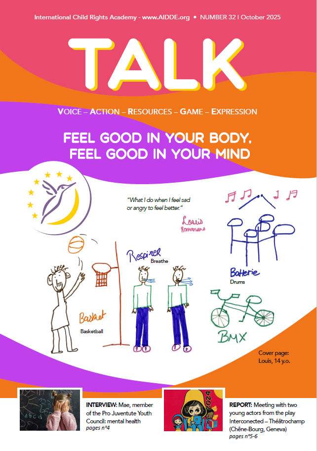 Journal numero 10 TALK AIDDE.org Académie internationale droits de l'enfant- journal sur les droits de l'enfant