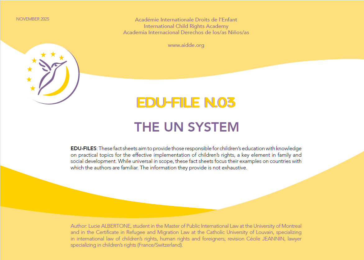 Journal numero 10 TALK AIDDE.org Académie internationale droits de l'enfant- journal sur les droits de l'enfant