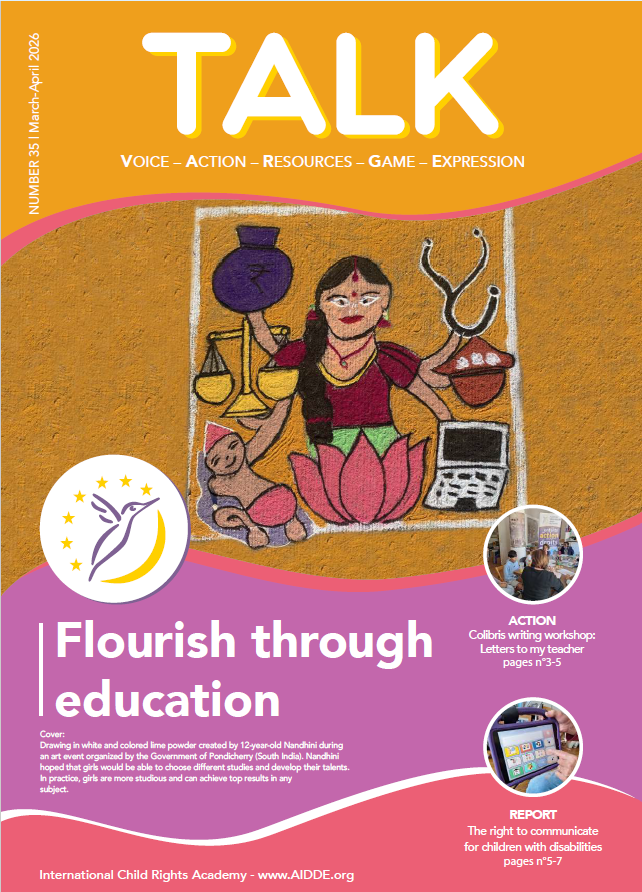 Journal numero 10 TALK AIDDE.org Académie internationale droits de l'enfant- journal sur les droits de l'enfant