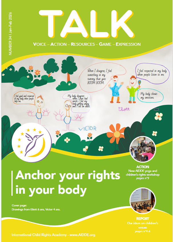 Journal numero 10 TALK AIDDE.org Académie internationale droits de l'enfant- journal sur les droits de l'enfant